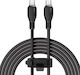 Baseus Зареждащ USB 2.0 Кабел USB-C Мъжки - USB-C 100W PD Черен 1.2m