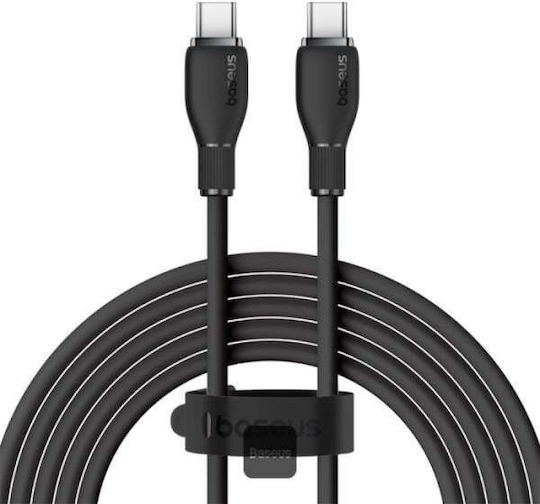 Baseus Зареждащ USB 2.0 Кабел USB-C Мъжки - USB-C 100W PD Черен 1.2m