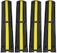 Set 4 Cable Ramps Max 8164 Kg 1 X Channel Yellow Black 100 X 15 X 3.1 Cm