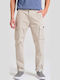 Trousers Cargo Elastic in Regular Fit Mist Grey