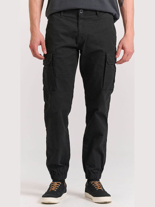 Funky Buddha Pantaloni cu Croială Normală Negru