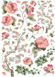 Ριζόχαρτο Ντεκουπάζ Stamperia 21x29cm A4 Roses Ivy