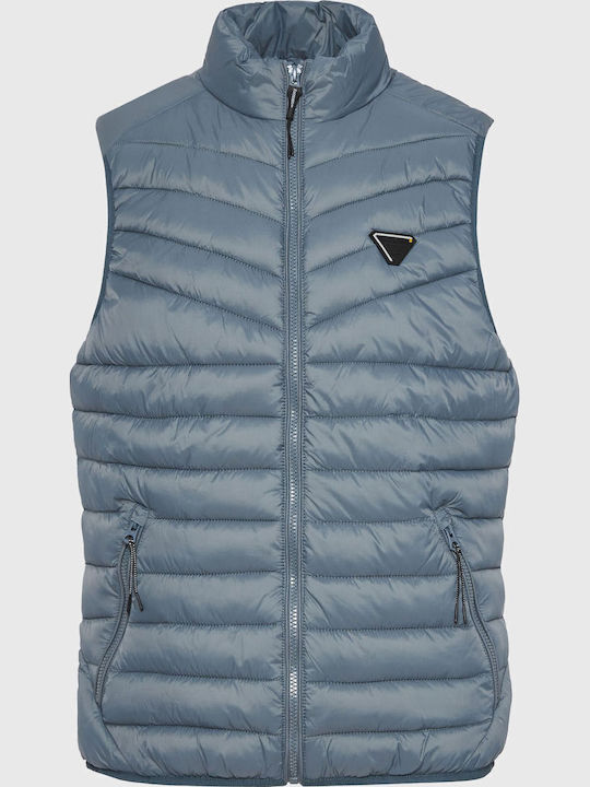 Funky Buddha Αμάνικο Μπουφάν Puffer Steel Grey
