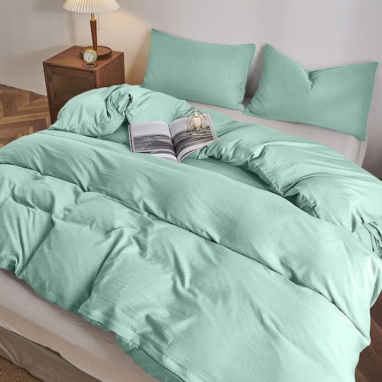 Lino Home Сет Чаршафи с Ластик 160x200+32см. Moderna Мента 4бр