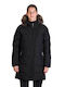 Women's Long Lifestyle Jacket for Winter Black