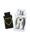 Set Kids Duvet Cover Single with Pillowcase Cotton Glowing In The Dark 140x200cm
