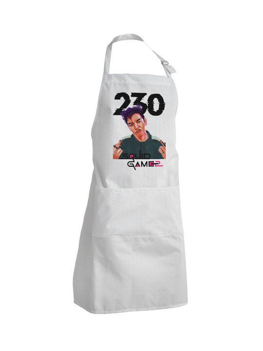 Koupakoupa Squid Game 2 Ποδιά Κουζίνας Λευκή 22x40cm KP_28968_apron-bbq-adult