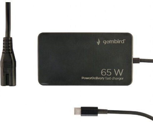 Gembird USB-C Universal Φορτιστής Laptop 65W 5V 5.6A με Αντάπτορα Τροφοδοσίας