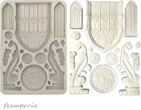 Καλούπι Σιλικόνης A5 15×21cm Stamperia Master Magic Gothic Architecture