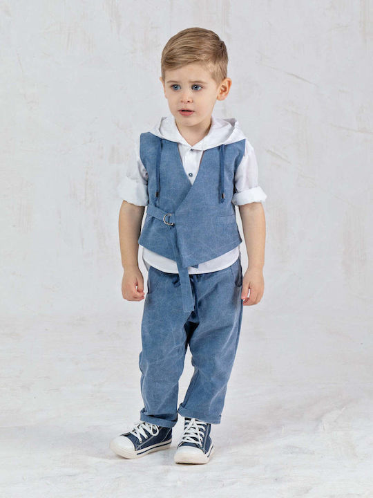 Kids' Set with Pants Summer 4pcs Blue