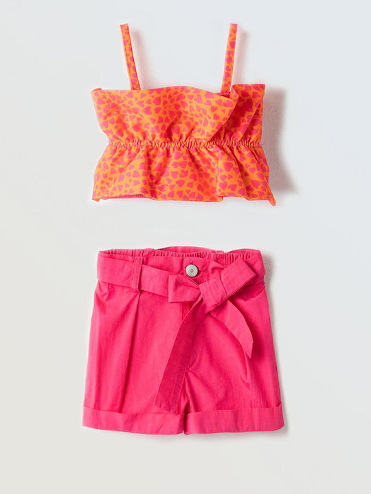 Set pentru copii cu șorturi Vară 2buc Orange/Fuchsia
