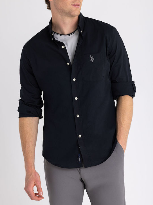 U.S. Polo Assn. Langärmeliges Hemd Schwarz