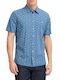 Short-sleeved Cotton Shirt Blue