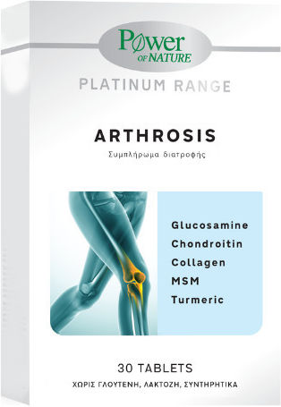 Power Of Nature Platinum Range Arthrosis Supliment pentru Sănătatea Articulațiilor și Oaselor 30 comprimate