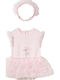 Mayoral Set Body pentru Bebeluși Mâneca scurta cu Accesoriu Pink 2buc