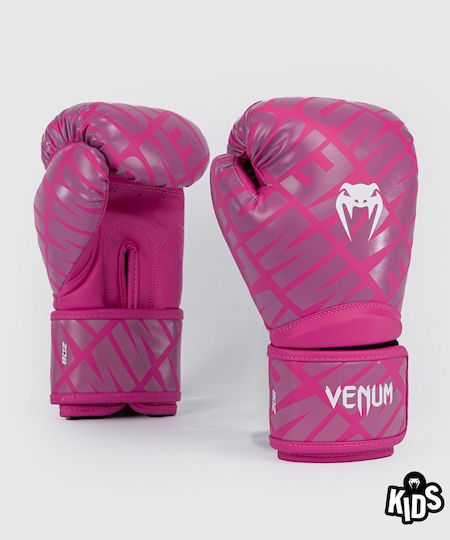 Venum Contender Kids Boxing Gloves for Match Pink