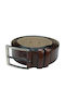 Herren Gürtel Leder Tabac Braun