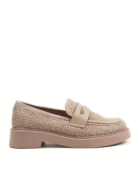 Women's Loafers in Khaki Color