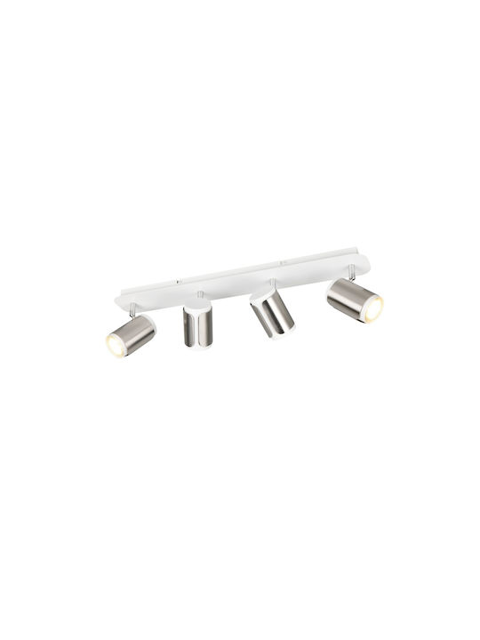 Trio Lighting Spot cu 4 Lumini în Culoare Argintiu