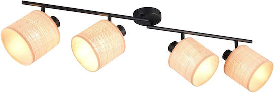 Trio Lighting Spot mit 4 Lichtern in Schwarz Farbe