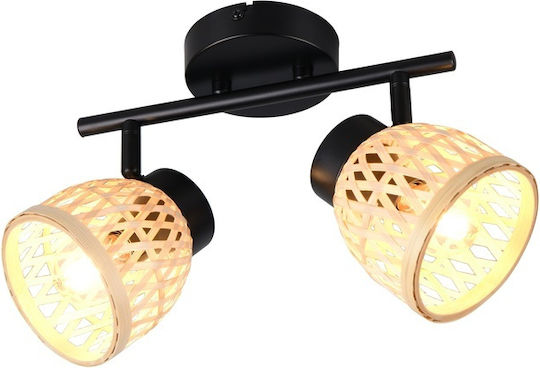 Trio Lighting Διπλό Σποτ σε Μαύρο Χρώμα