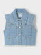 Kinder Jeansjacke Ärmellos Blue