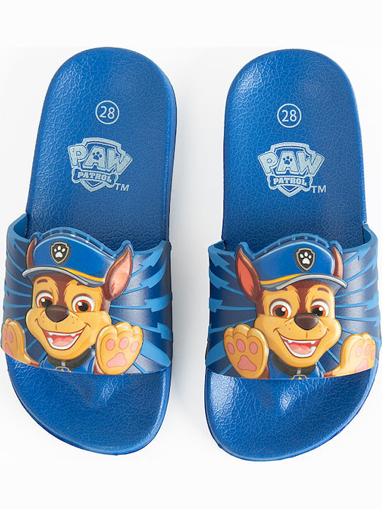 Șlapi pentru copii Albastre Paw Patrol