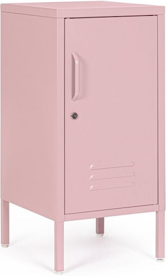 Cambridge Metal Bedside Table Pink 40x35x76cm
