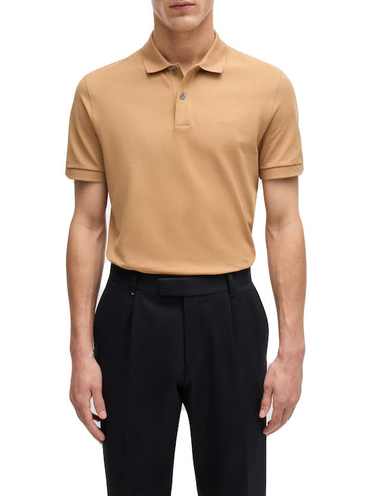 Boss Pallas Polo Μπλούζα Κοντομάνικη Medium Beige