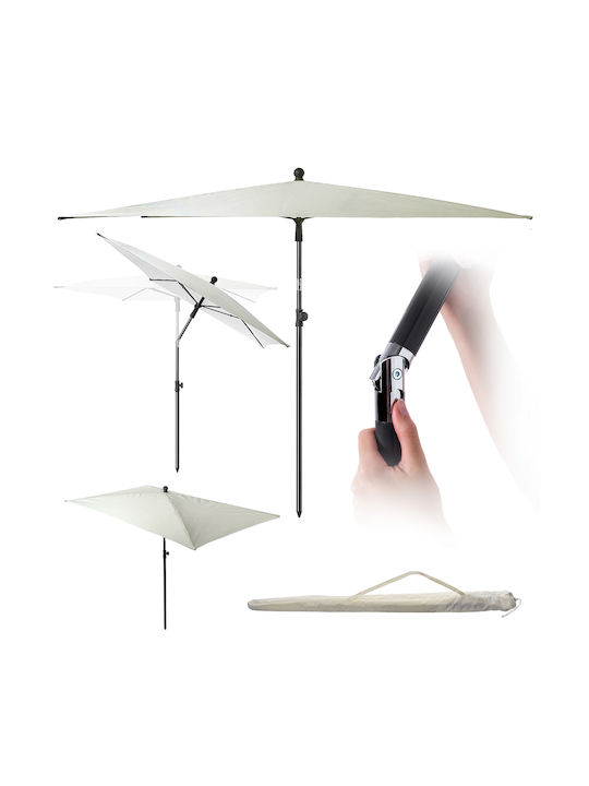 Umbrelă Pătrată Metalică Ecru 2.1x2.1xÎnălțime 2.48m