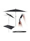 Runde Metallische Ecru Sonnenschirm F2.1m