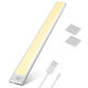 Intelligente LED-Lampe mit Bewegungssensor Visionhub USB Wiederaufladbare Leuchte Kabellos Tragbar Eingebaute Batterie Magnetische Halterung Kleiderschrank Küchenzeile Badezimmer Flur Treppen 80 cm Länge Silber Warmes Licht 3500k