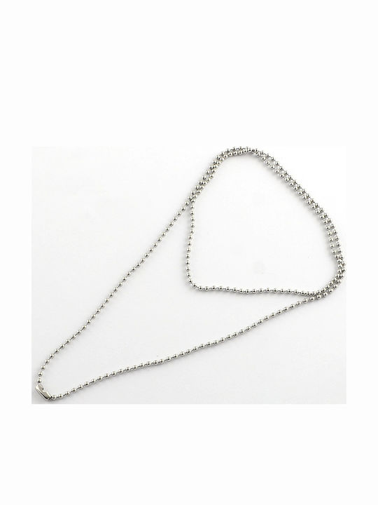 Kette Nacken aus Stahl Dünn Dicke 2mm und Länge 70cm