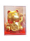 Solar Lucky Cat Decorative Gold Plastic