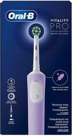 Oral-B Vitality Pro Protect X Clean Electric Toothbrush with Pressure Sensor Lilac