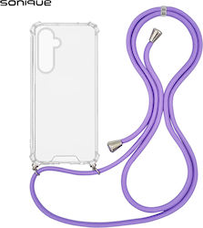 Θήκη Σιλικόνης Κορδόνι Sonique Armor Clear Samsung Galaxy S24 Fe Λιλά