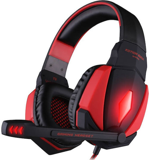 Kotion Each G4000 Over Ear Gaming Headset with Connection 3.5mm / USB Black with Blue Details
