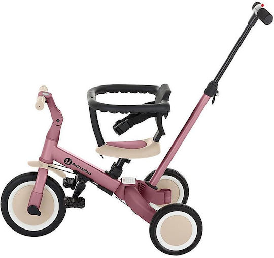 Petite & Mars Turbo Convertible with Parental Handle 5 in 1 for 18 Months Pink