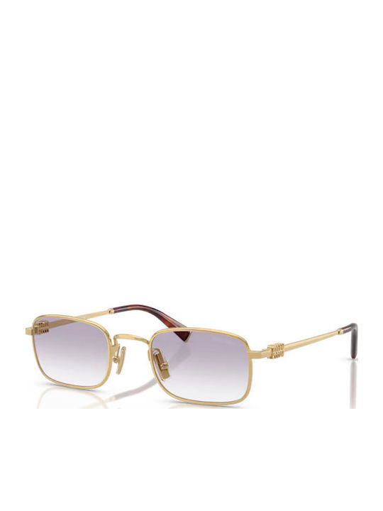 Miu Miu Unisex Sunglasses with Gold Metal Frame...