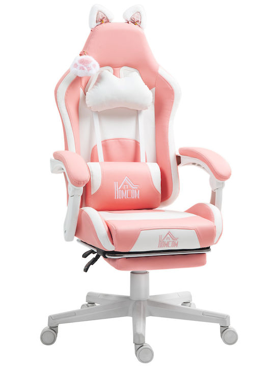 HomCom 921-794V00PK Künstliches Leder Weiß / Rosa HomCom 921-794V00PK Künstliches Leder Weiß / Rosa