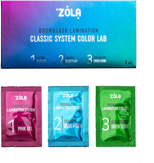 Zola Color Lab Augenbrauen- und Wimpernlaminierungsset in Sachets 3 x 1 ml