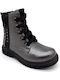 Lederne Kinderstiefel mit Reißverschluss Gray