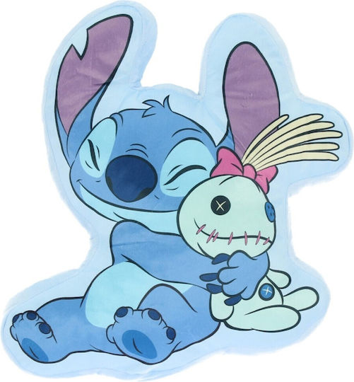 Декоративна кадифена възглавница Disney Lilo & Stitch 40x36см Lil24-4319 Синя