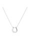 Necklace Horseshoe from White gold 18k with Diamond