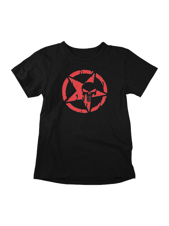 Punisher Skull Pentagram Black T-shirt