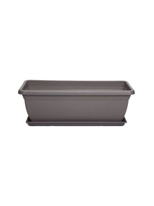 Micplast Mojito Ζαρντινιέρα Πλαστική Ανθρακί 50x20x17εκ.