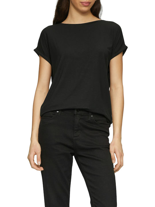 Women's Short Sleeve Blouse Black