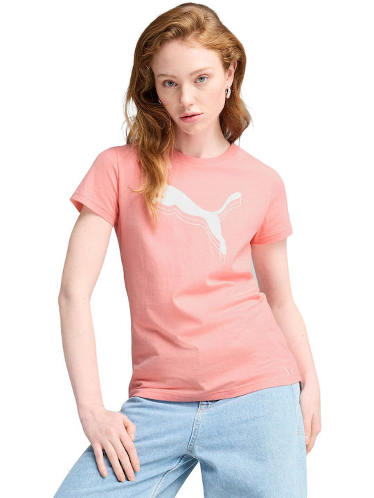 PUMA Bluze Damă Sport Tricou Somon-Metalic Argi...