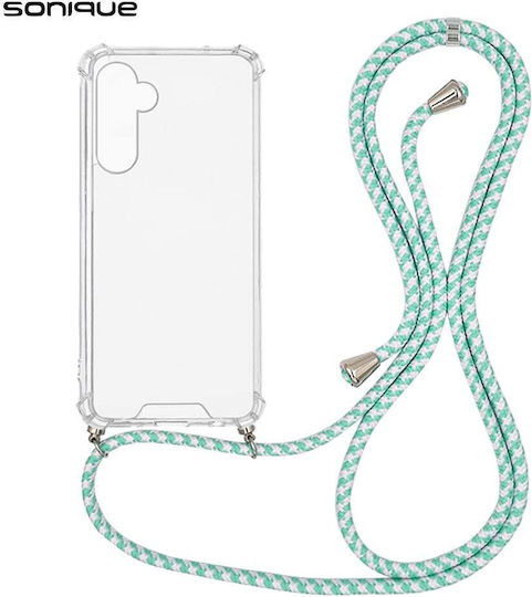 Θήκη Σιλικόνης Κορδόνι Sonique Armor Clear Samsung Galaxy M55 5g Rainbow Βεραμάν