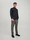 Long-sleeved Cotton Shirt Black